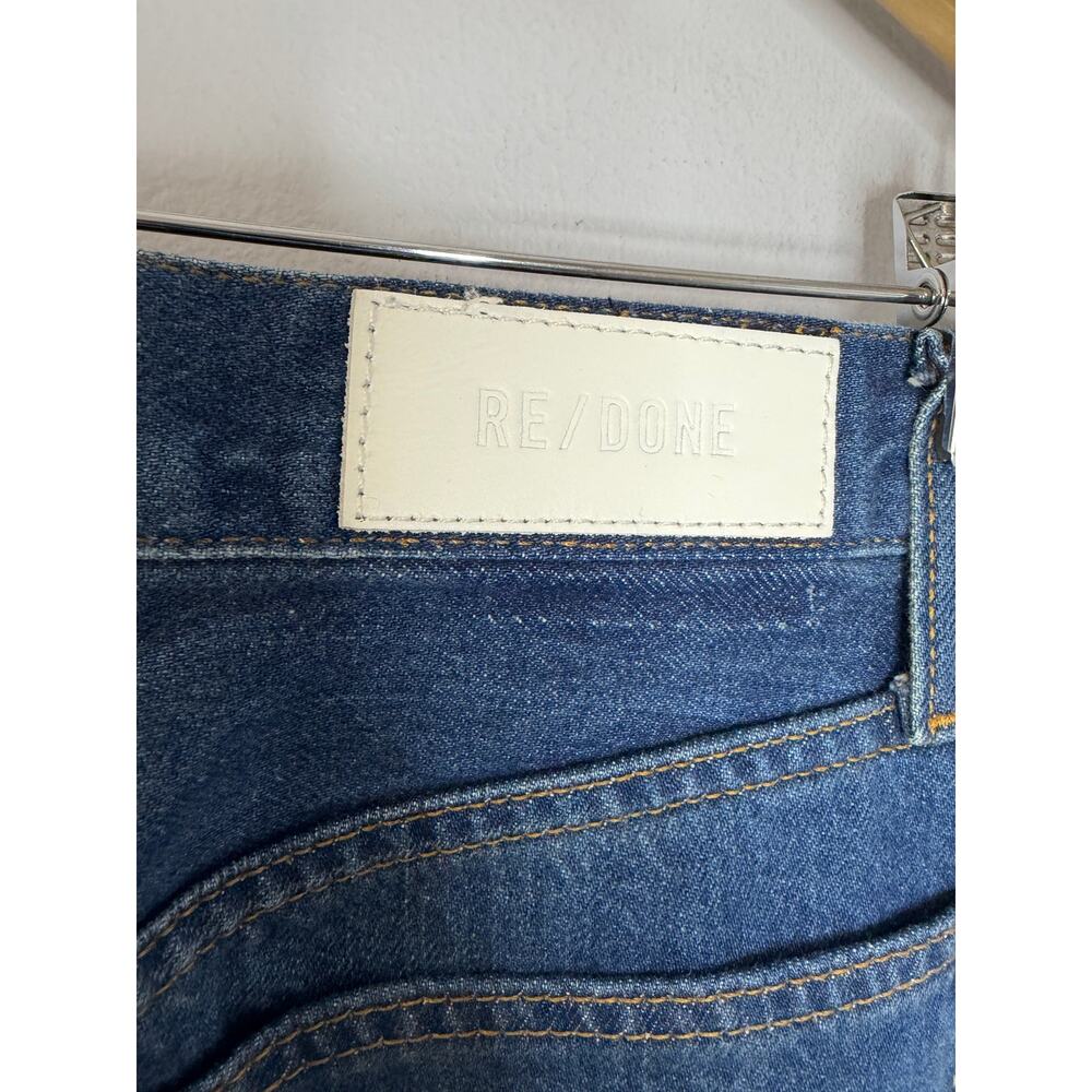 RE/DONE 90's High Rise Loose Distressed Straight Leg Raw Hem Jeans Sz 27 - Picture 11 of 14